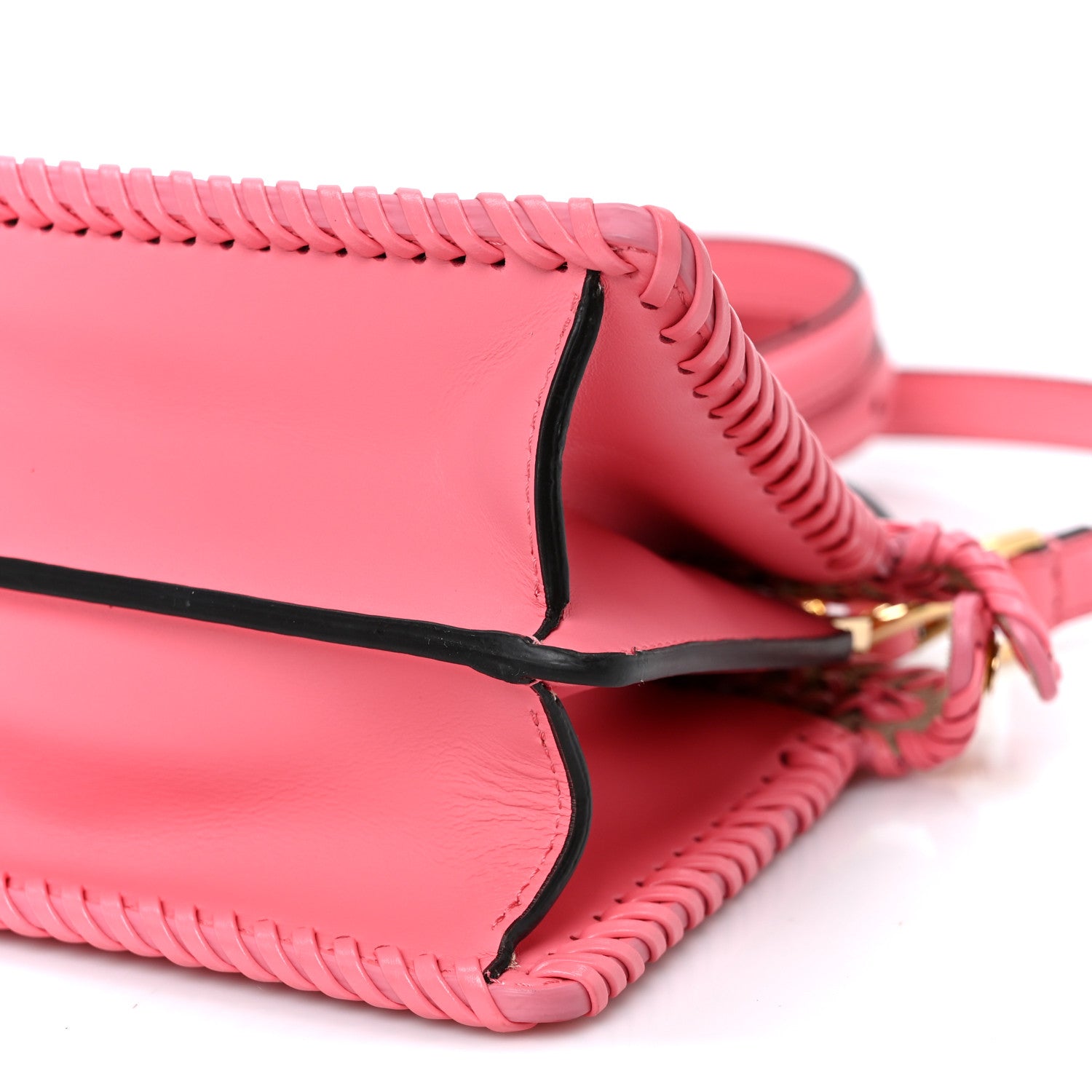 Vitello King Shiny Nappa Intreccio Petite Peekaboo I SEE U Satchel Pink Dalia