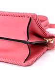 Vitello King Shiny Nappa Intreccio Petite Peekaboo I SEE U Satchel Pink Dalia