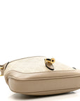 GG Supreme Monogram Textured Dollar Calfskin Mini Jackie 1961 Hobo Beige Mystic White Oatmeal