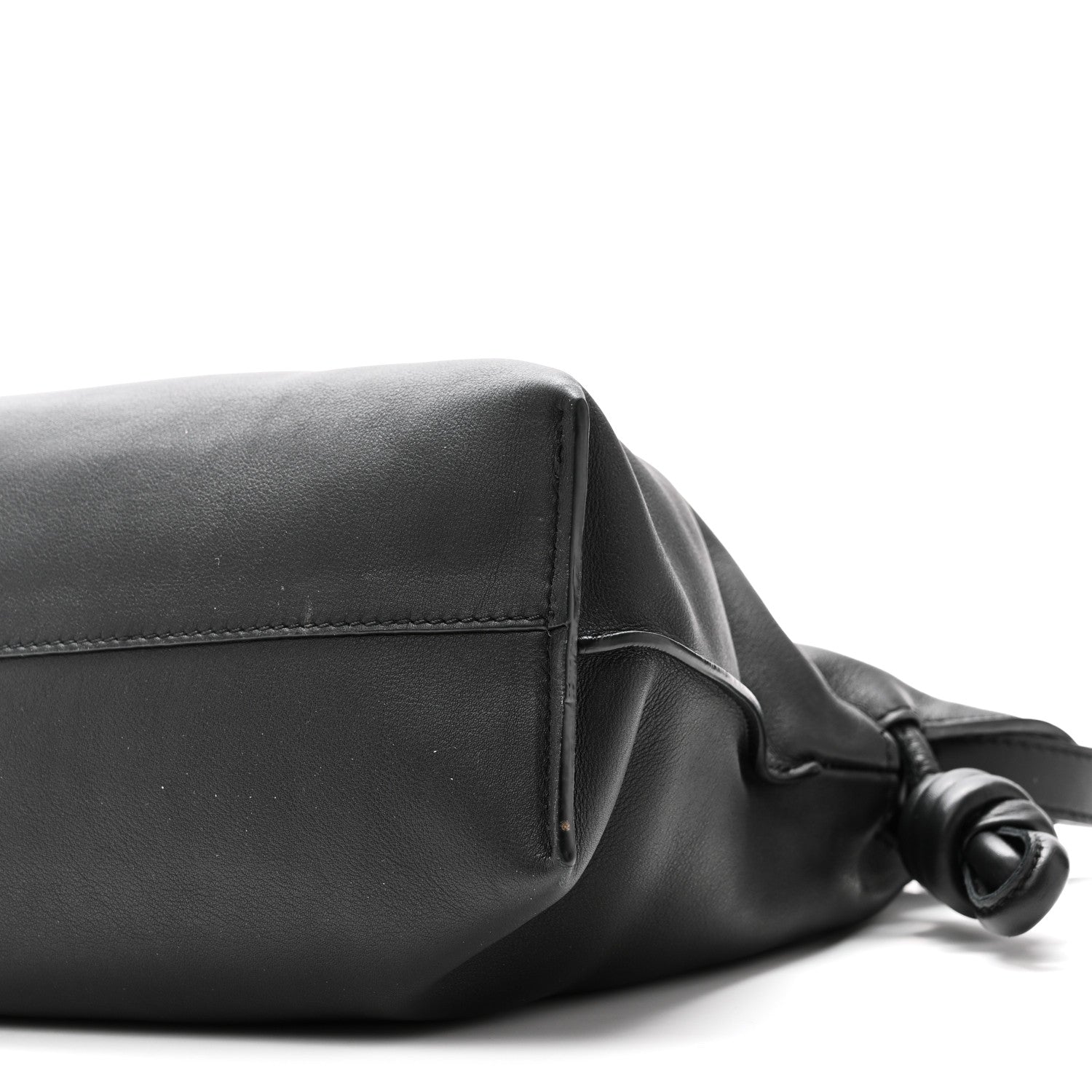Nappa Calfskin Medium Flamenco Knot Clutch Black