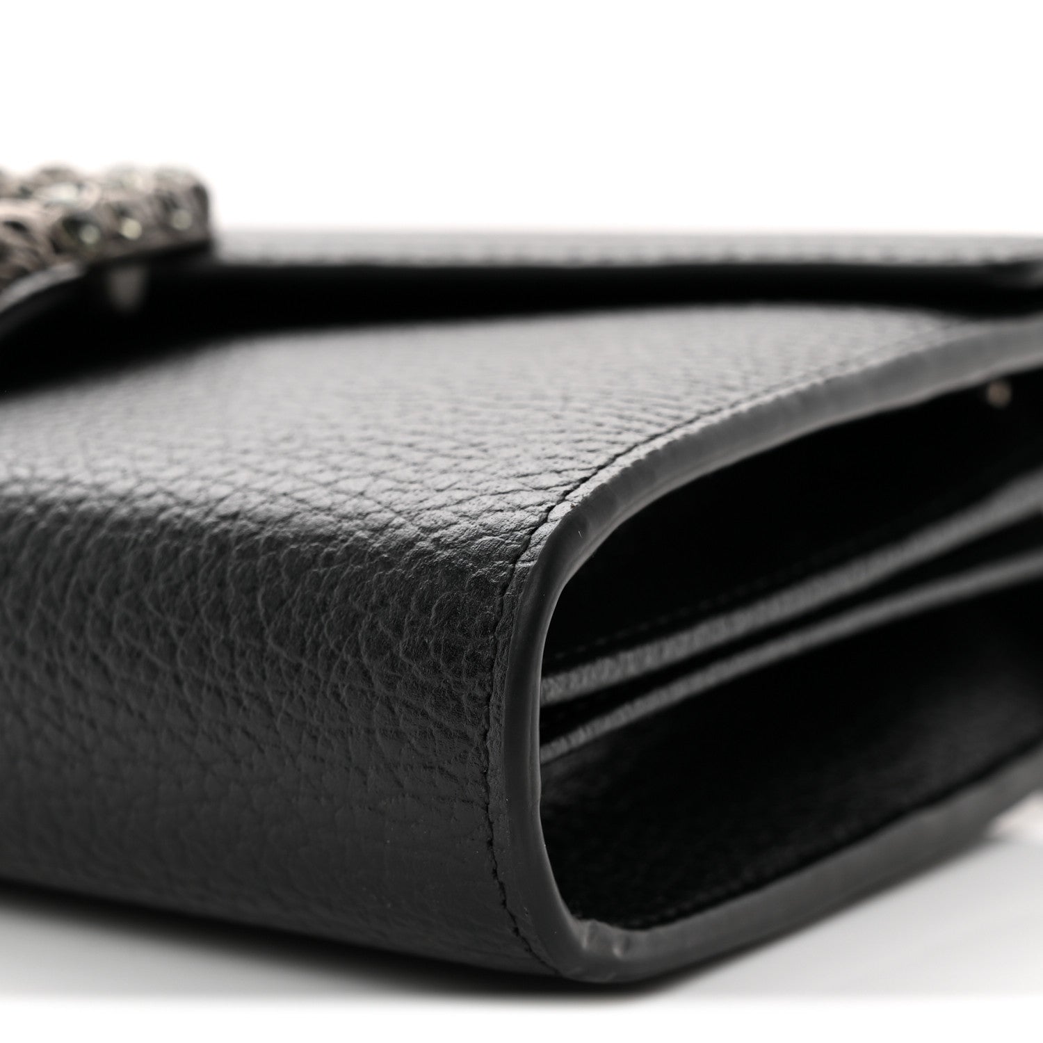 Calfskin Mini Dionysus Chain Wallet Black