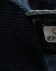 Lurex Canvas Medium Deauville Tote Navy Blue