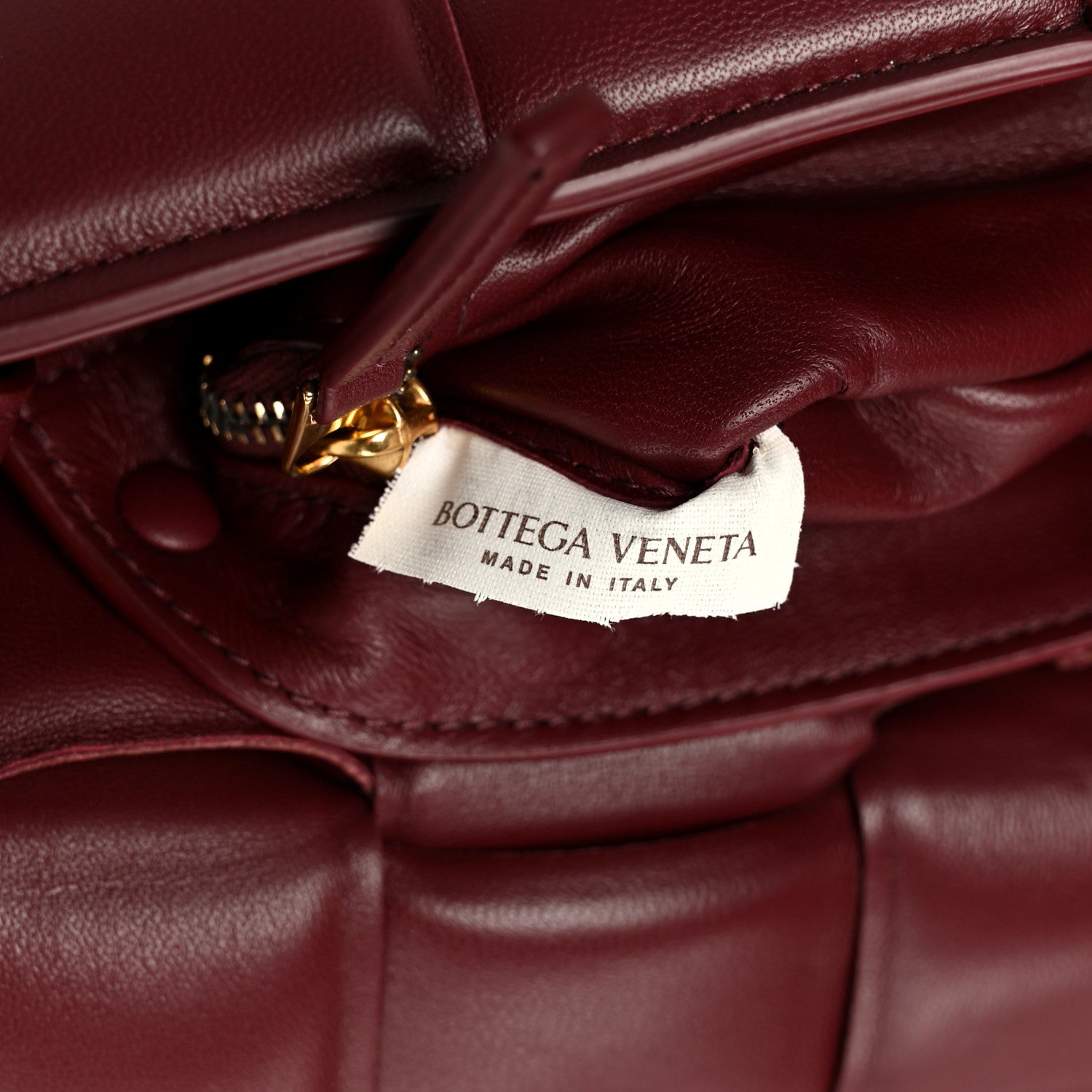 Nappa Maxi Intreccio Padded Cassette Crossbody Bag Barolo