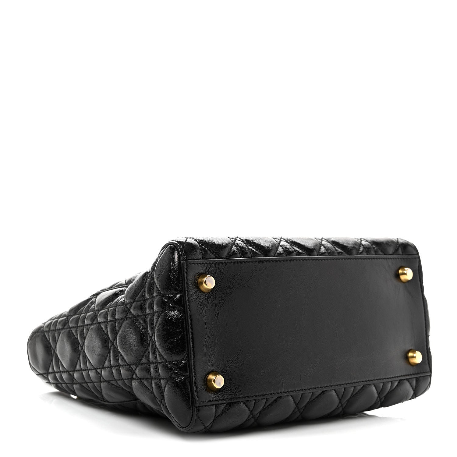 Crinkled Patent Cannage Medium Bohemian Lady D1OR Black