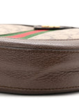 GG Supreme Monogram Web Mini Ophidia Round Shoulder Bag Brown
