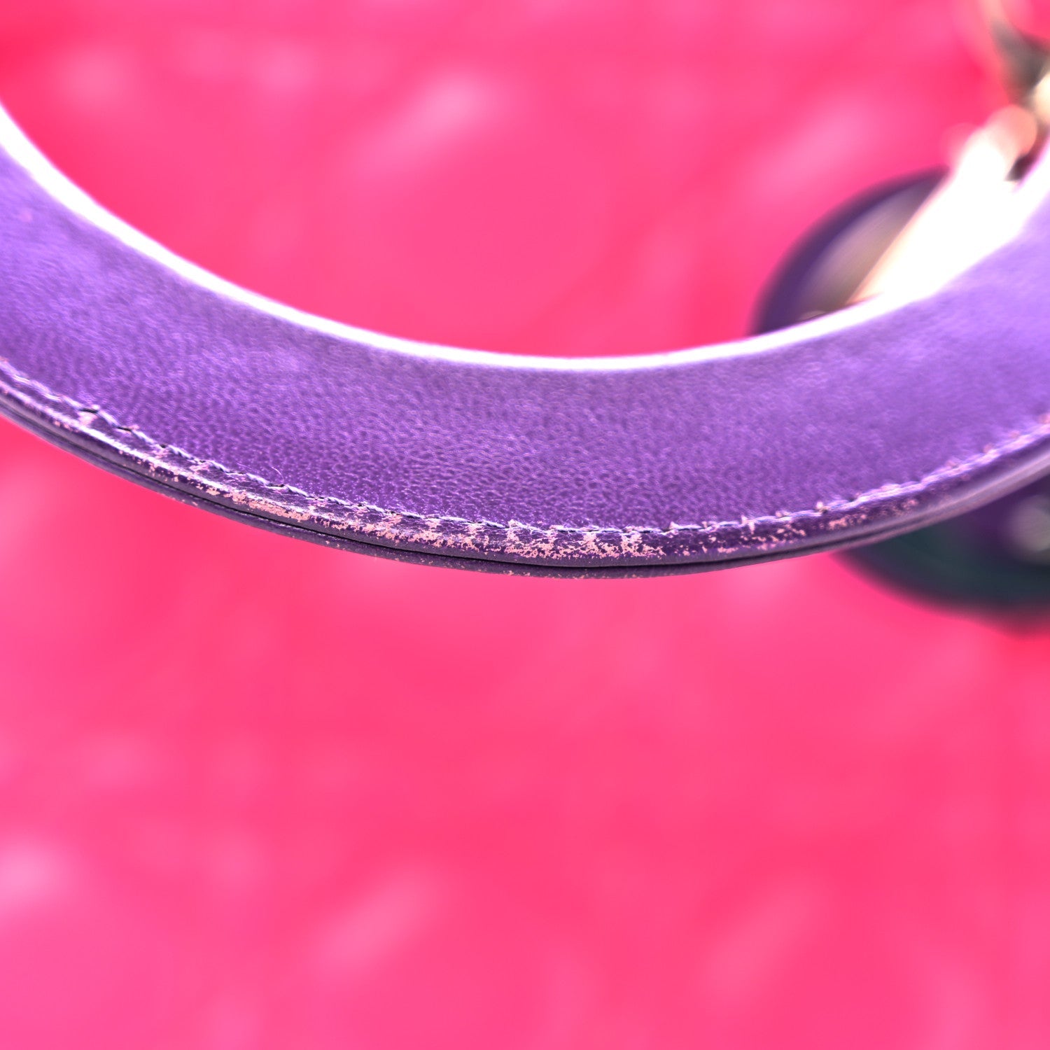 Lambskin Cannage Medium Tri-Color Lady D1OR Pink