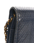 Snakeskin Wallet On Chain WOC Blue