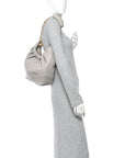 Buttery Nappa Lambskin Small Squeeze Bag Pearl Grey