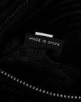 Nylon Tessuto Impuntu Quilted Crossbody Bag Black