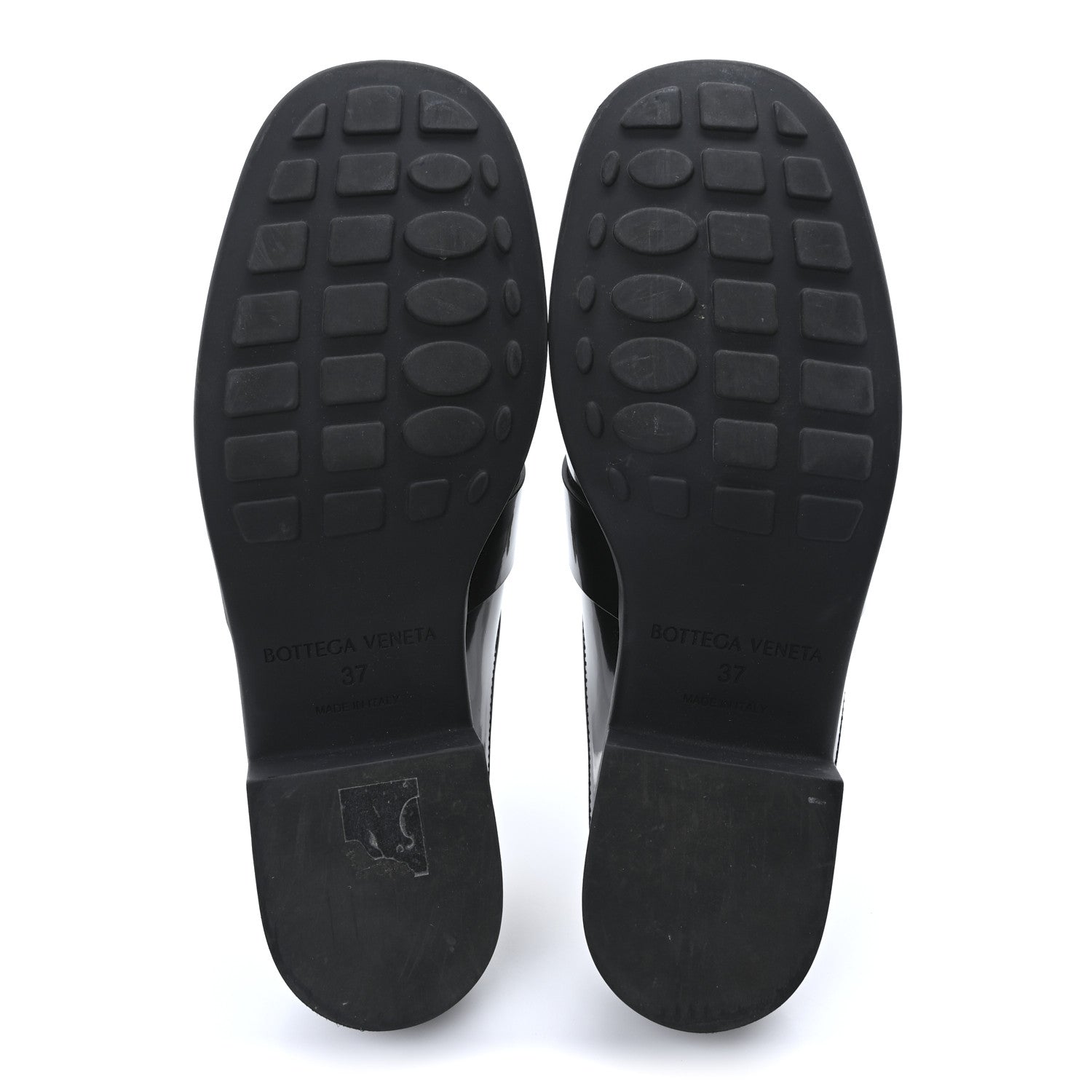 Glossy Calfskin Monsieur Loafers 37 Black