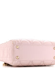 Metallic Lambskin Cannage Mini Lady D1OR Lotus