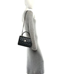 Lambskin Quilted Small Trendy CC Dual Handle Flap Bag Black