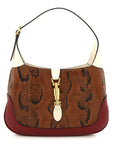 Snakeskin Calfskin Small Jackie 1961 Hobo Brown Multicolor