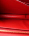 Box Calfskin Medium Classic Box Flap Bag Red