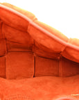 Suede Maxi Intrecciato Padded Chain Cassette Crossbody Bag Maple