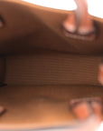 Triomphe Canvas Calfskin Mini Vertical Cabas Tan