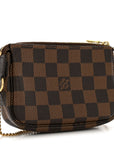Damier Ebene Complice Trunks and Bags Mini Pochette Accessories Red