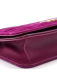 Velvet Matelasse GG Marmont Mini Bag Fuchsia Violet Cyclamen