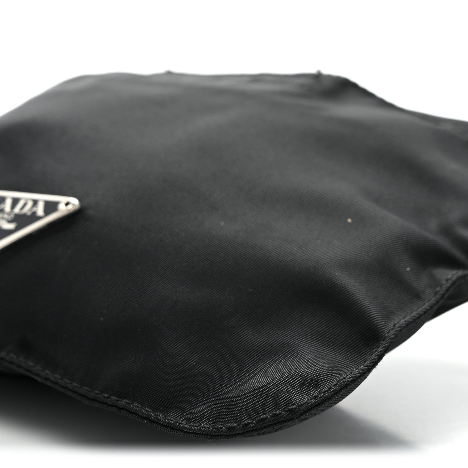Nylon Mini Flat Messenger Bag Black