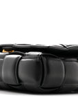 Nappa Maxi Intreccio Small Padded Cassette Crossbody Bag Black