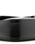 Shiny Calfskin Triomphe Chain Bag Black