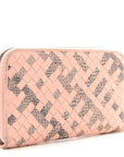 Nappa Intrecciato Ayers Zip Around Wallet Flamingo
