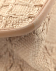 Raffia Calfskin 30 Montaigne Flap Bag Beige