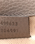 Dollar Calfskin Enamel Small Dionysus Shoulder Bag Dusty Grey Electric Blue