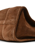 Suede Large Bonnie Shoulder Bag Cacao