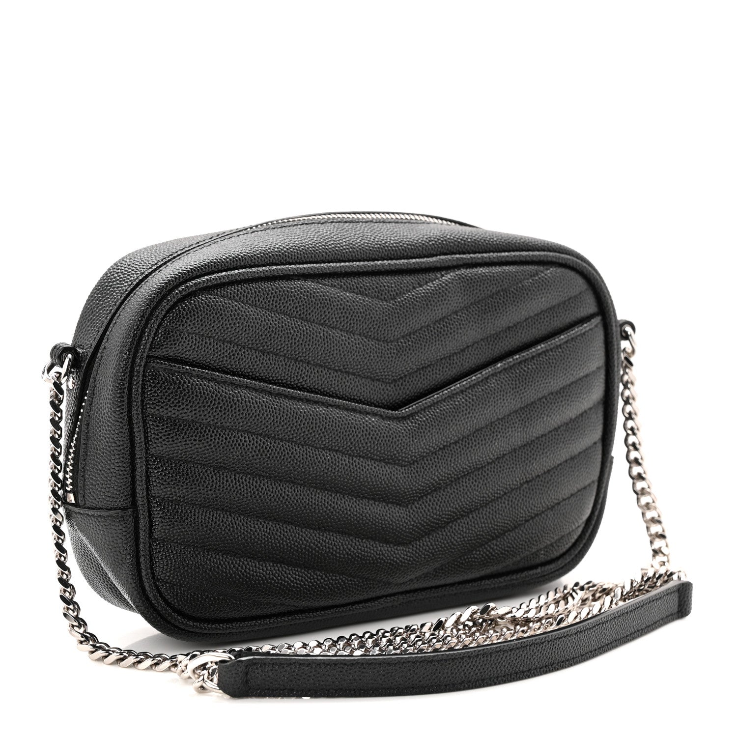 Grain De Poudre Matelasse Monogram Mini Lou Camera Bag Black