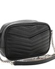 Grain De Poudre Matelasse Monogram Mini Lou Camera Bag Black