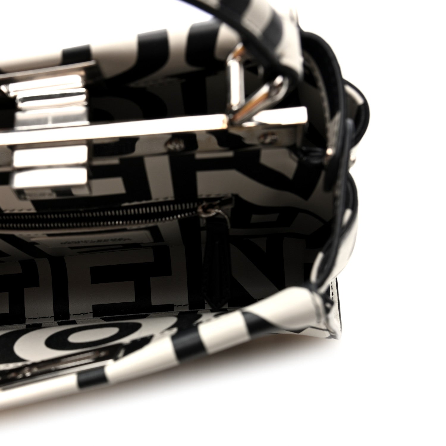 X MARC JACOBS Nappa Mini Peekaboo I SEE U Satchel Black White