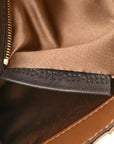Vitello King Beaded Zucca Baguette Mogano Panna Ebano