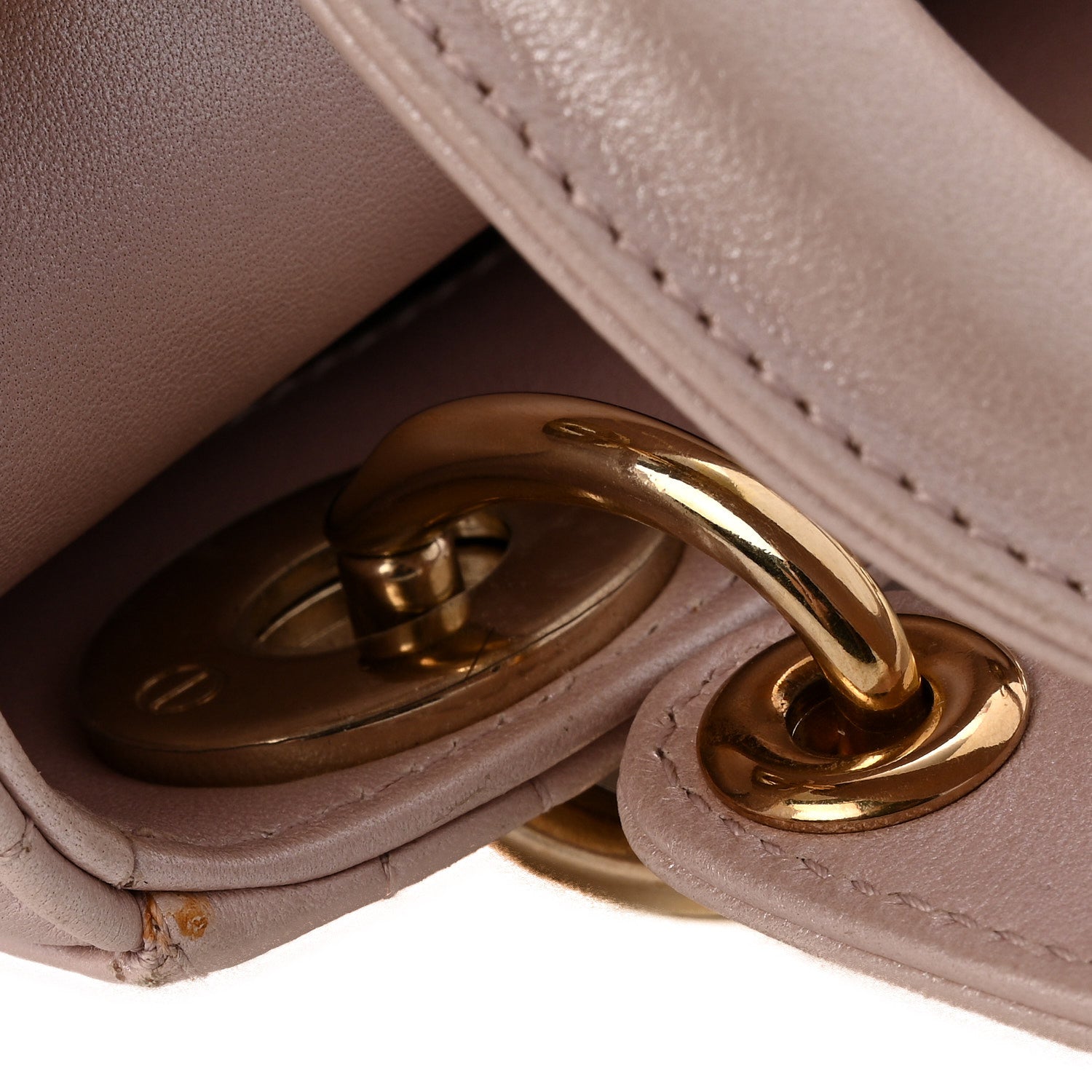 Metallic Lambskin Cannage Mini Lady D1OR Lotus