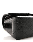 Caviar Quilted Small Double Flap Black