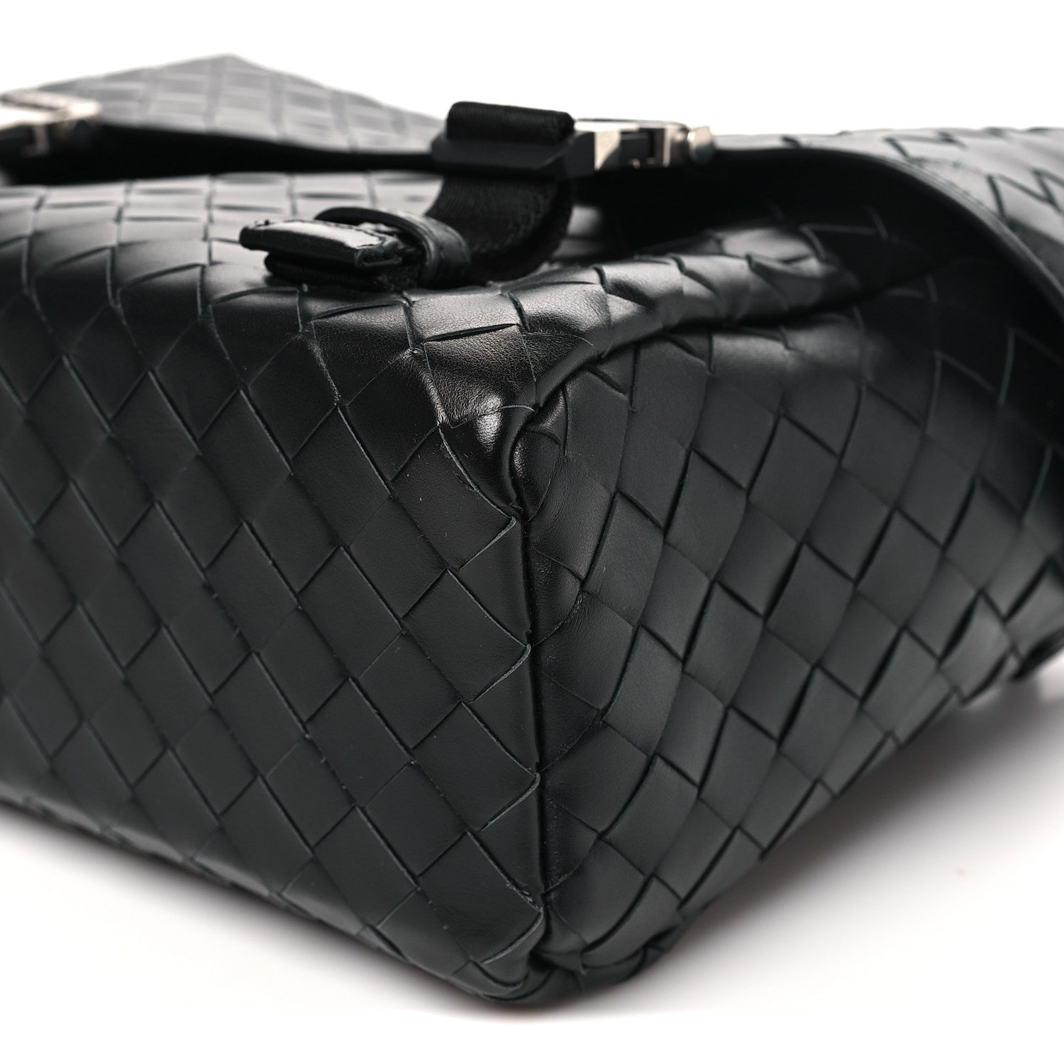 Nappa Intrecciato Postino Messenger Black