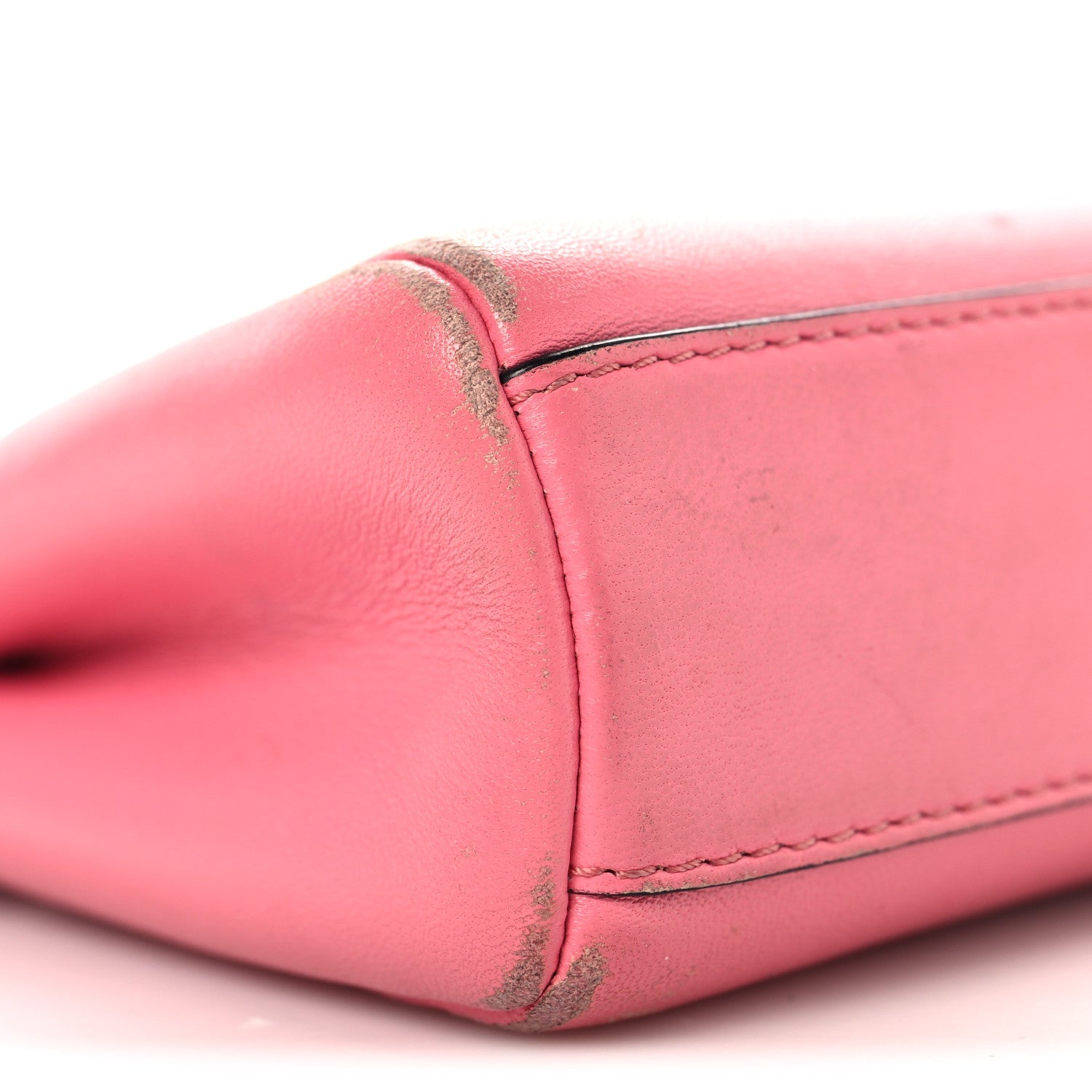 Shiny Nappa Micro Peekaboo Iconic Satchel  Rosa Fluo
