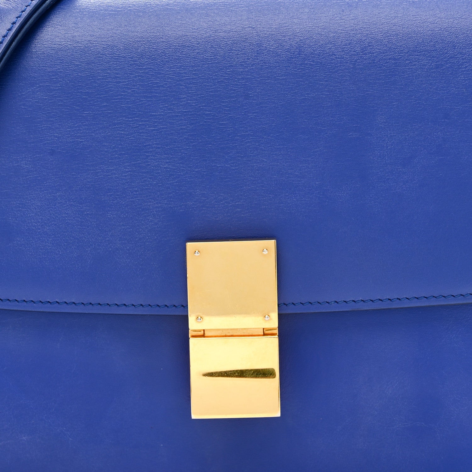 Box Calfskin Medium Classic Box Flap Bag Indigo