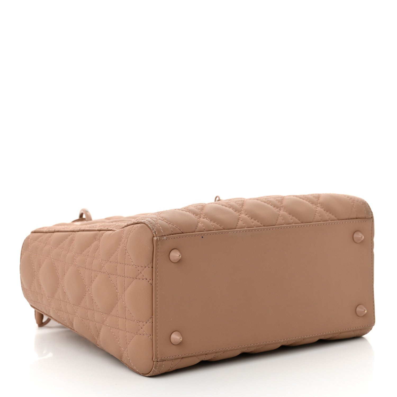 Ultra Matte Calfskin Cannage Medium Lady D1OR Beige