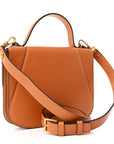 Vitello Barocco Virtus Small Top Handle Shoulder Bag Brown