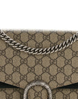 GG Supreme Monogram Medium Dionysus Shoulder Bag Black