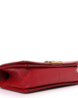 Caviar Quilted Medium Boy Flap Red
