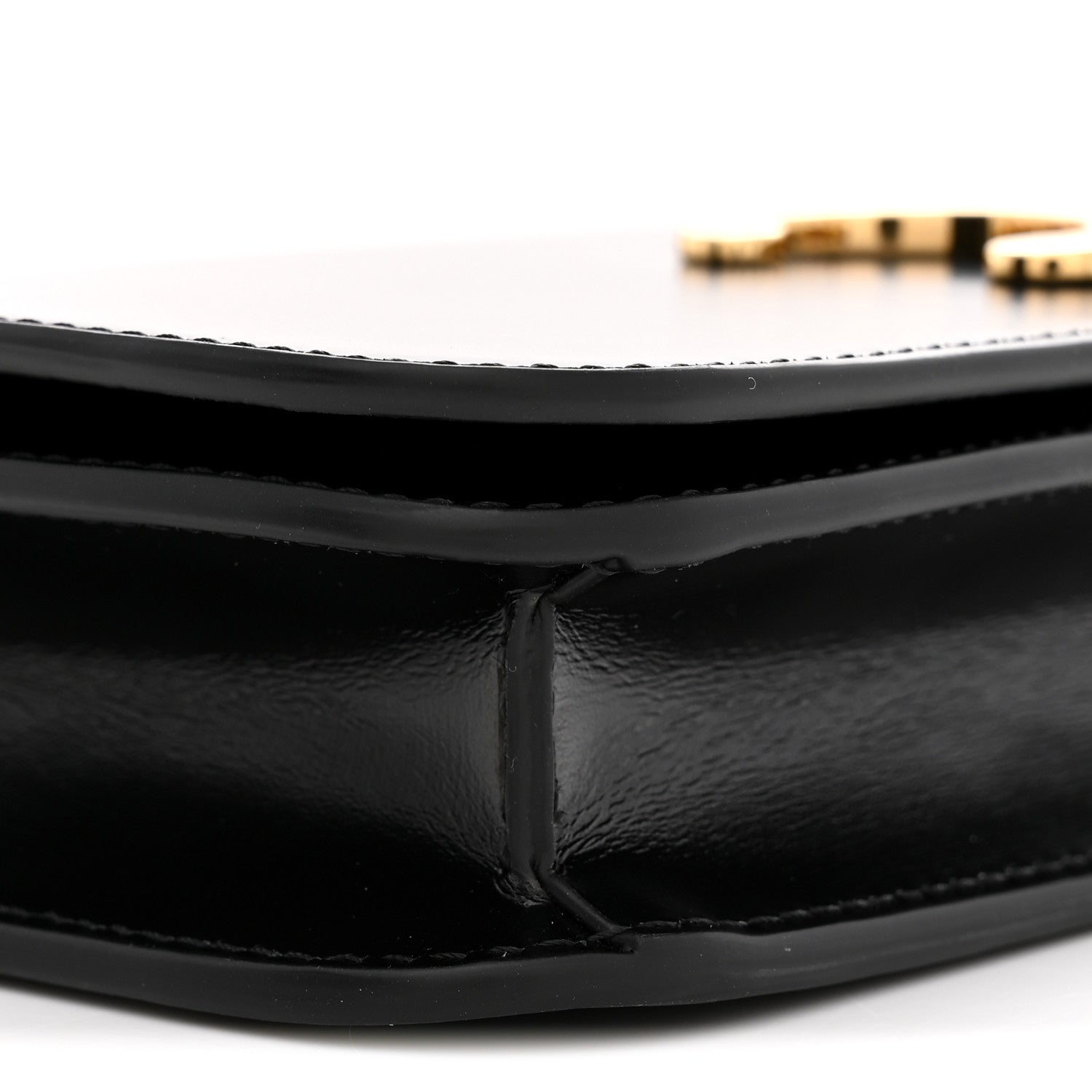 Shiny Calfskin Triomphe Multipochette Black