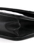 Lambskin Camellia Embossed Wallet On Chain WOC Black
