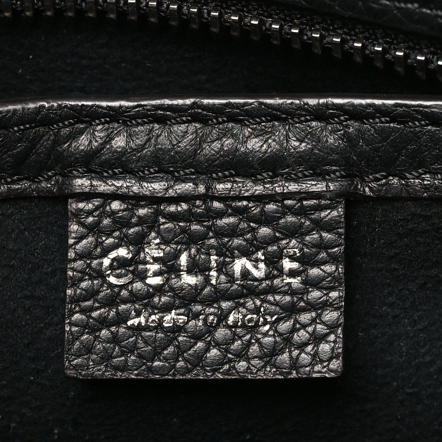 Pebbled Calfskin Nano Luggage Black