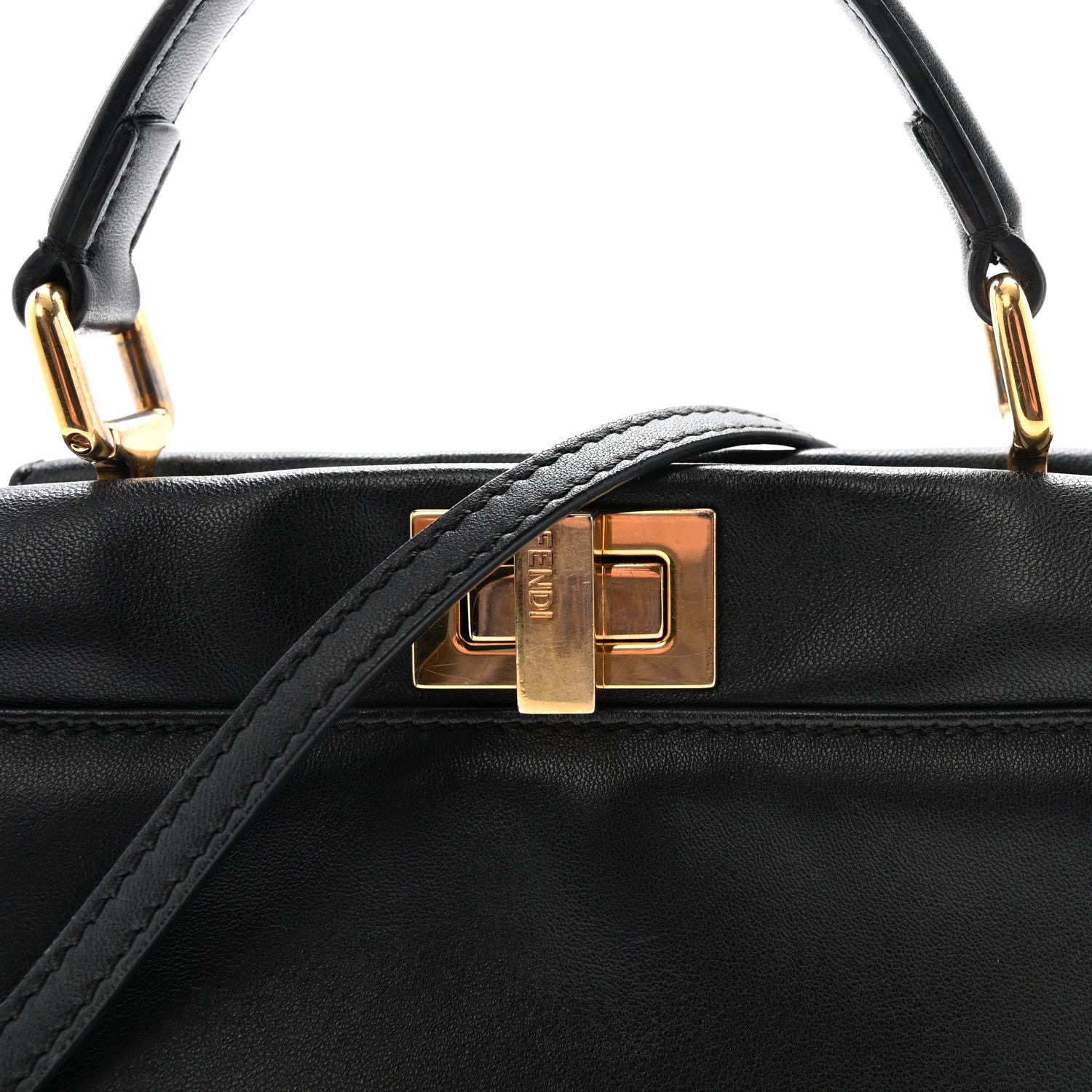 Nappa Mini Peekaboo Iconic Satchel Black