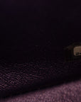 Iridescent Lambskin Quilted Mini Square Flap Dark Purple