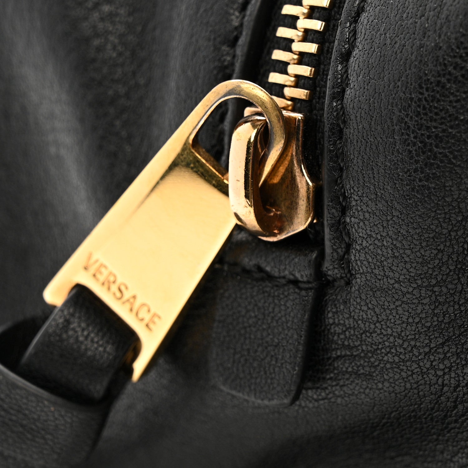Lambskin Tag Bowling Bag Black