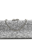 Glitter Celeste Clutch Silver