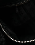 Tessuto Nylon Rose Shoulder Bag Black Rosso